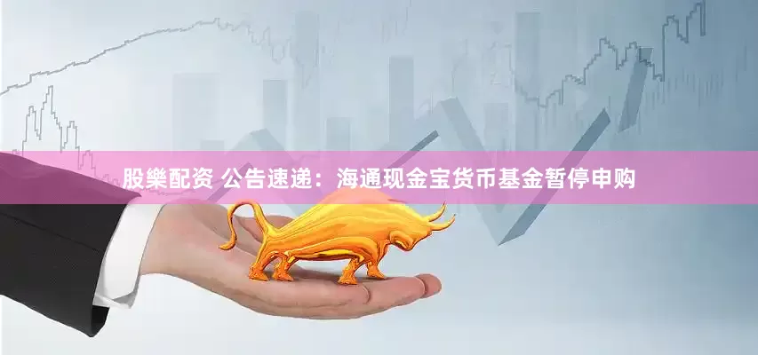 股樂配资 公告速递：海通现金宝货币基金暂停申购
